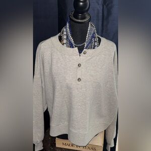 Nordstrom Light Gray Pullover Knit Top with Tags